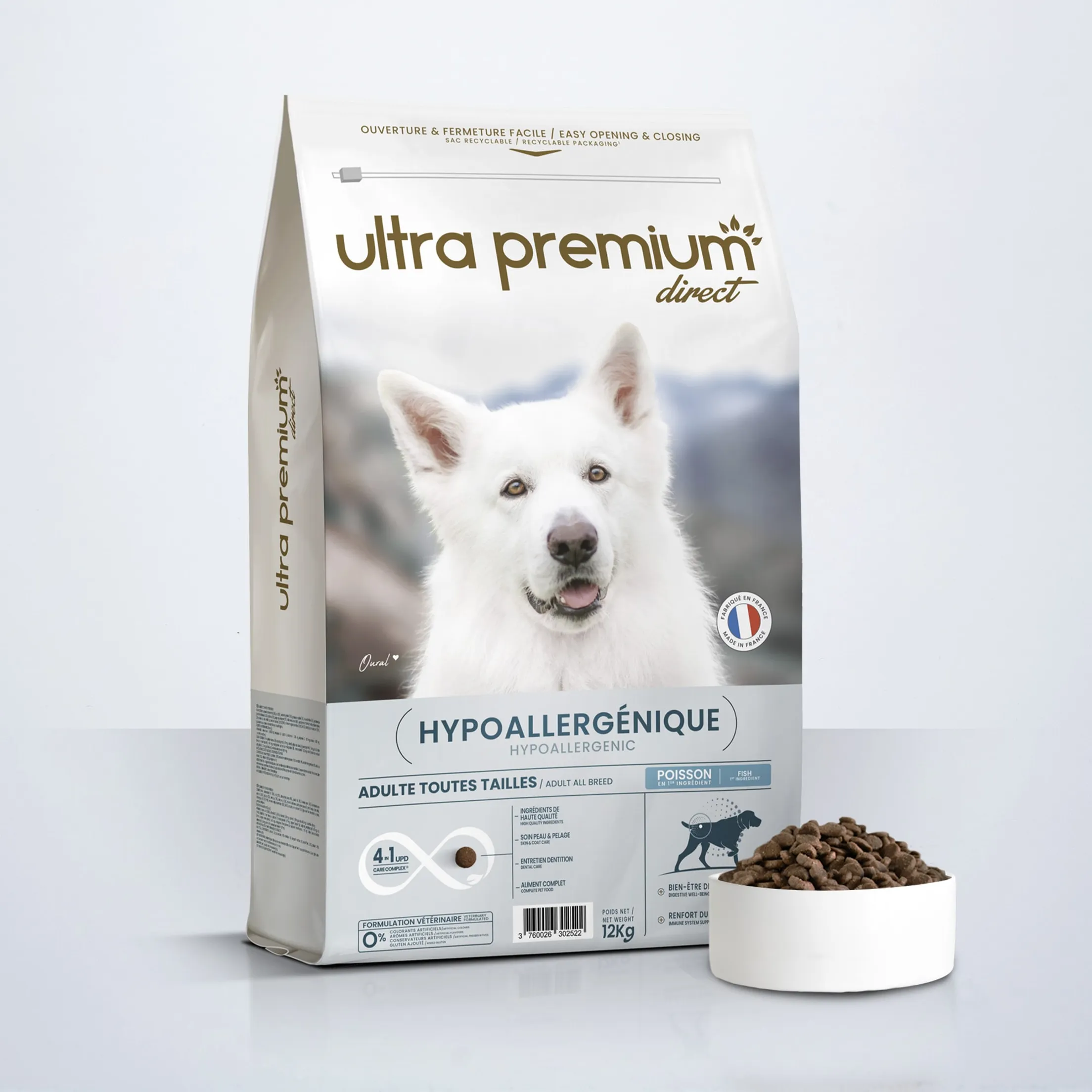 Croquettes Hypoallergéniques pour Chien au Poisson - Care