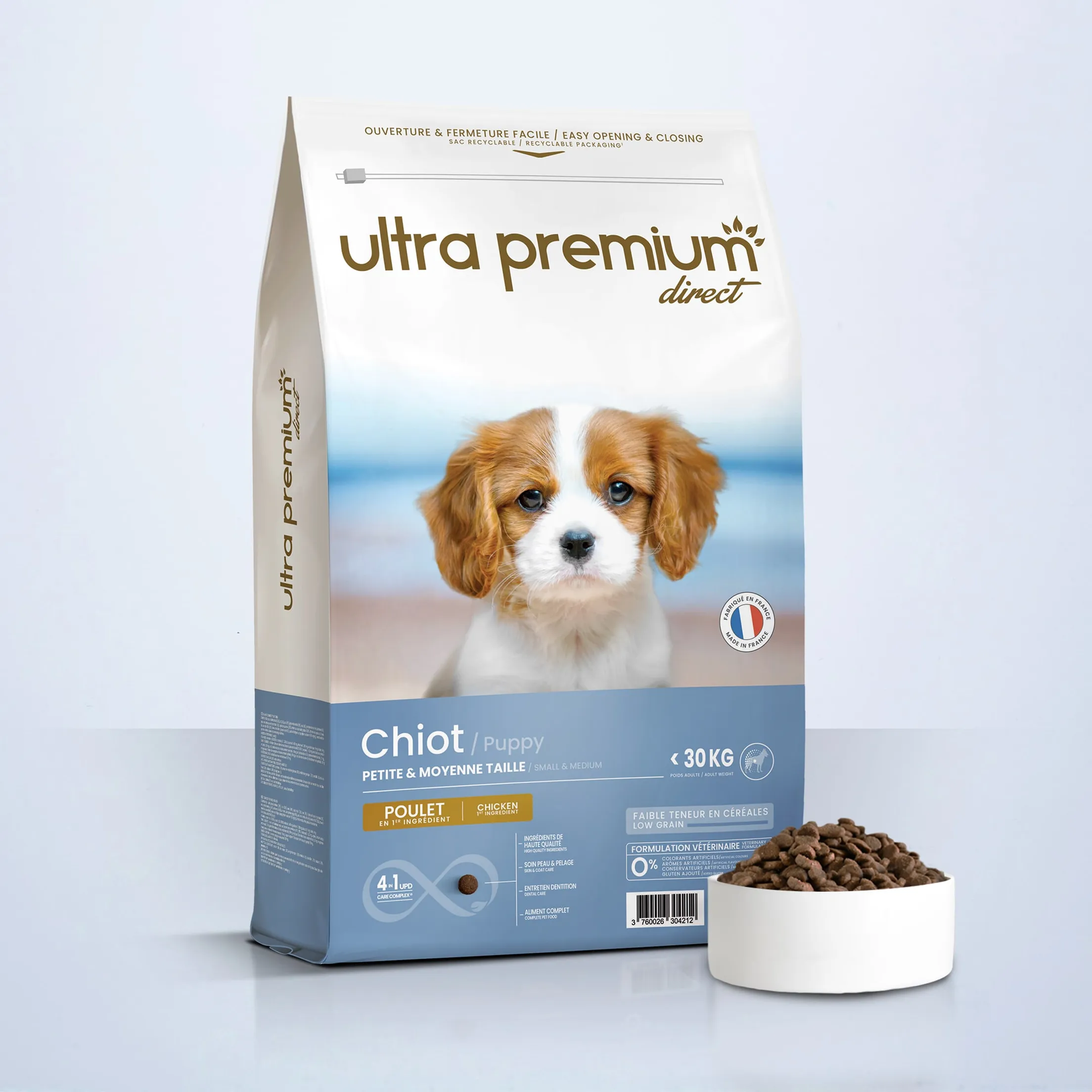 Croquettes Super Premium pour Chiot de Petite et Moyenne Taille (poids adulte <30 Kg)